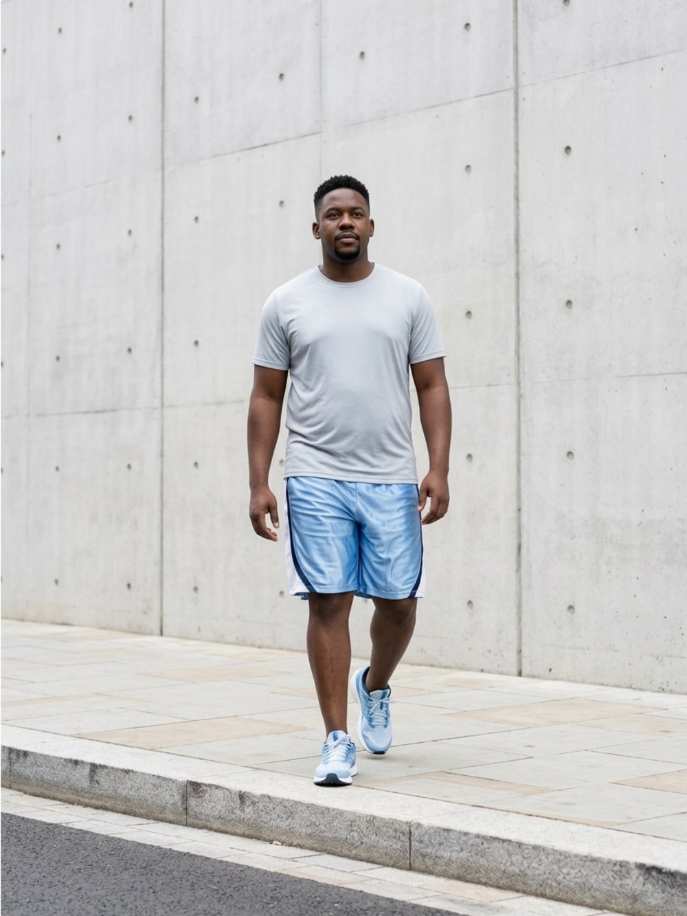 Men’s Light Blue Athletic Training Shorts – Quick‑Dry Performance